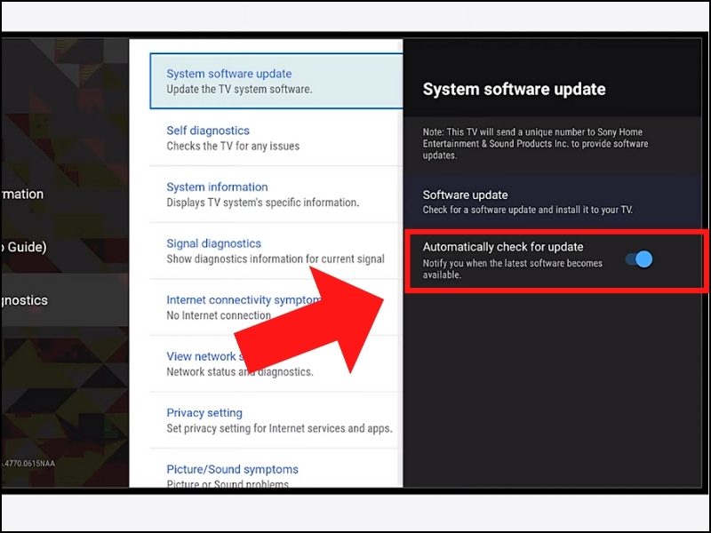Bật ON cho Automatically check for update (Tự động kiểm tra bản cập nhật). Bật ON cho Automatically check for update (Tự động kiểm tra bản cập nhật).