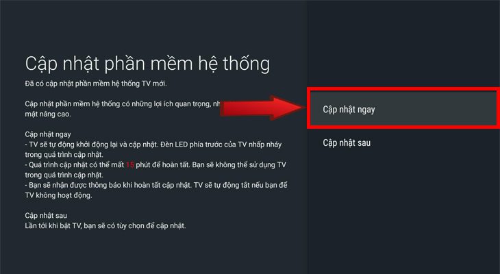 Cách cập nhật phần mềm hệ thống trên Android tivi Sony Cách cập nhật phần mềm hệ thống trên Android tivi Sony