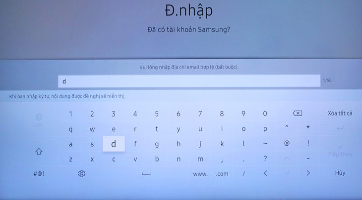 Nhập tên tài khoản