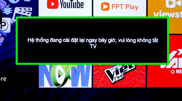 hoàn tất Khôi phục cài đặt gốc cho tivi TCL chạy hệ điều hành TV OS