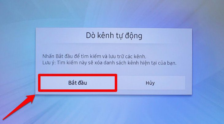 Chọn Chọn Hướng dẫn cách dò kênh DVB-T2 trên Smart tivi Samsung - bước 5