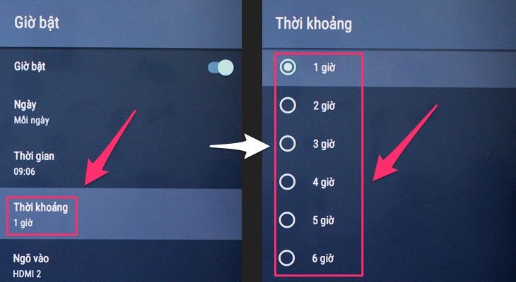 Hẹn giờ tắt, bật cho tivi Sony Hẹn giờ tắt, bật cho tivi Sony