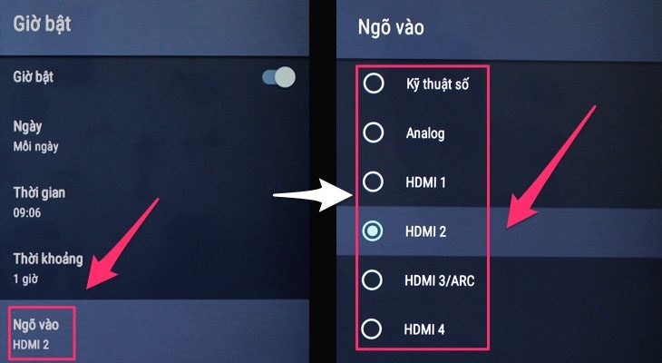Hẹn giờ tắt, bật cho tivi Sony Hẹn giờ tắt, bật cho tivi Sony
