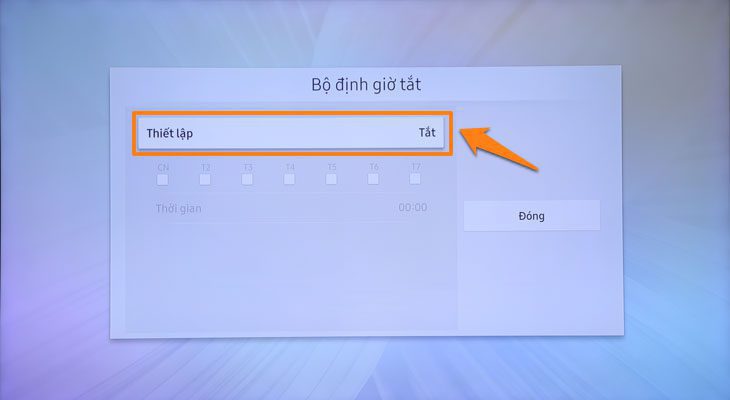Chọn Thiết lập Chọn Thiết lập