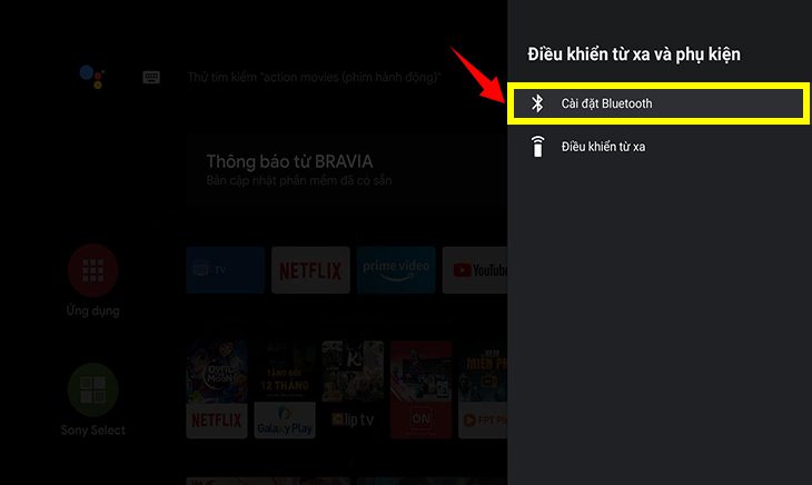 Nhấn Cài đặt Bluetooth Nhấn Cài đặt Bluetooth