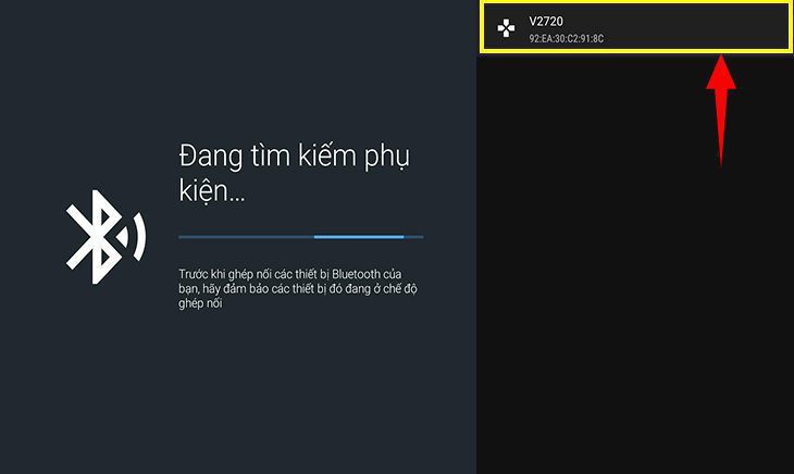Chọn thiết bị cần kết nối Cách kết nối loa bluetooth với tivi TCL