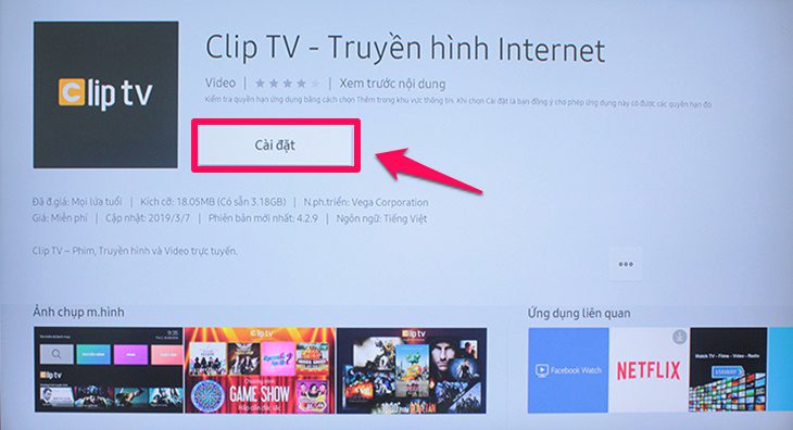 Cách tải ứng dụng ClipTV Cách tải ứng dụng ClipTV