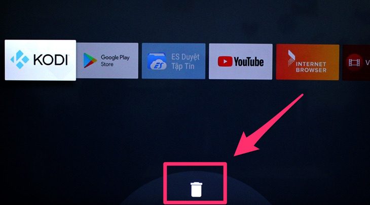 Ứng dụng cần xoá trên tivi xóa Ứng dụng trên tivi sony