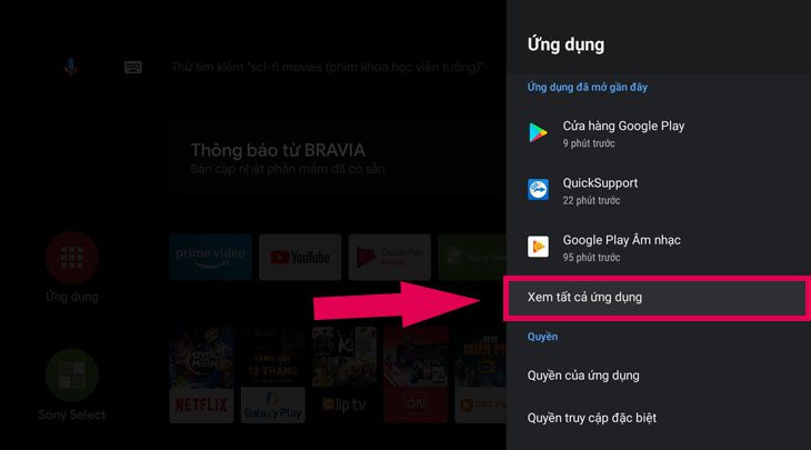 Chọn Xem tất cả ứng dụng Chọn Xem tất cả ứng dụng
