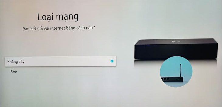 Chọn loại mạng kết nối Chọn loại mạng kết nối