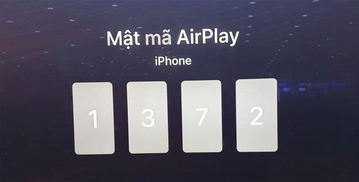 Mã AirPlay trên tivi Mã AirPlay trên tivi
