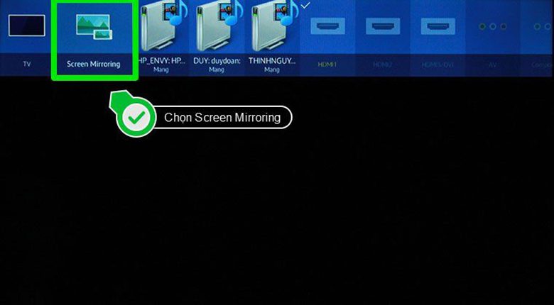 Kết nối tivi Samsung bằng điện thoại Samsung sử dụng ứng dụng Screen Mirroring