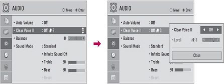 Setting → Audio → Clear Voice