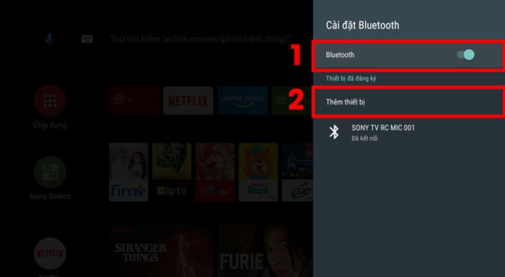 Bật chế độ bluetooth trên tivi Sony