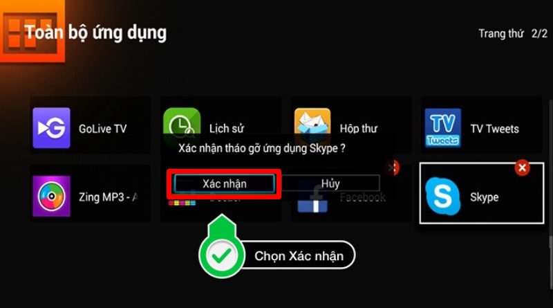 Hướng dẫn cách xóa ứng dụng trên tivi TCL