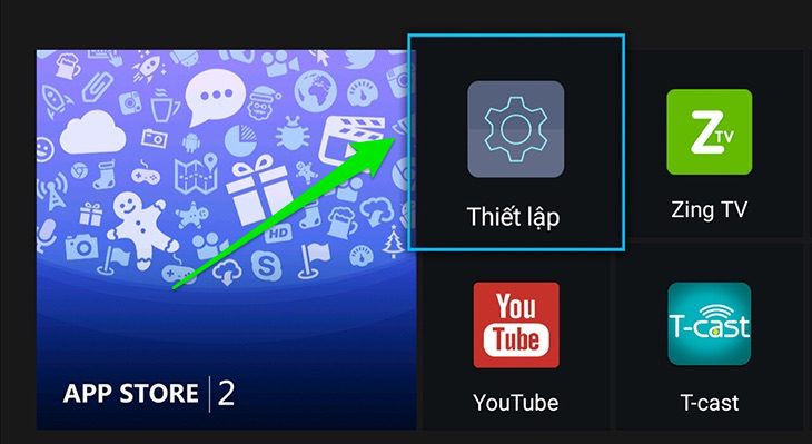 Vào phần thiết lập Tivi TCL không vào xem được Youtube do bị lỗi ngày giờ hệ thống