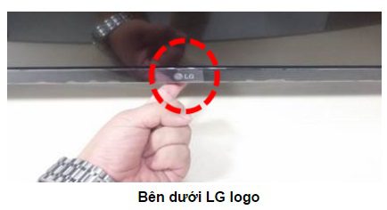 Dùng nút bấm bật/tắt trên tivi LG