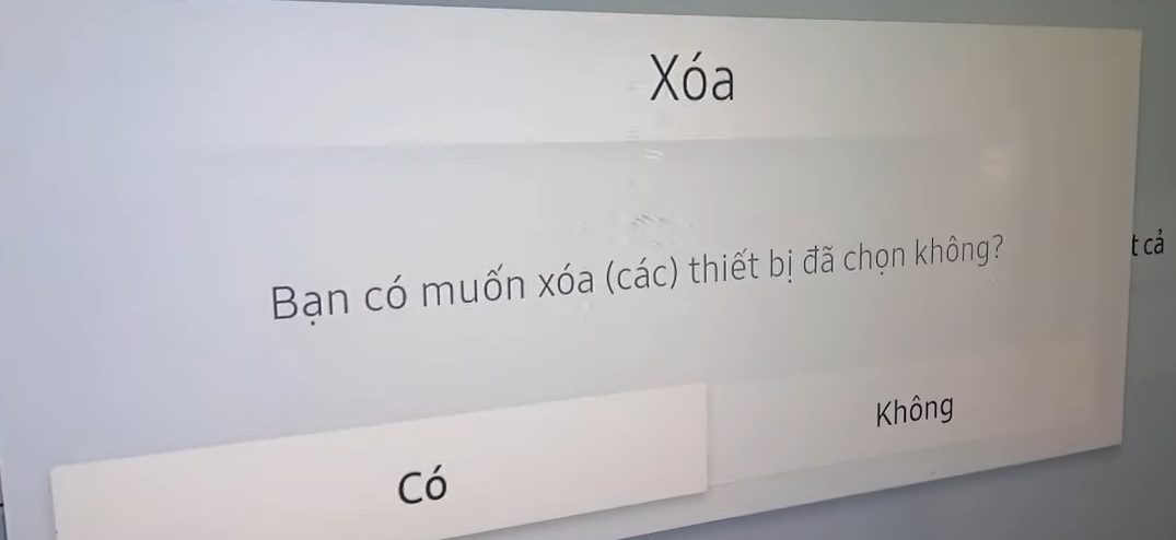 cách xóa kết nối điện thoại với tivi