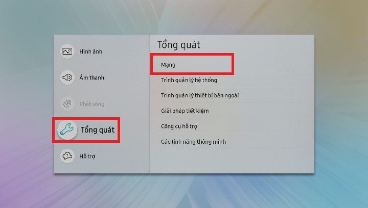 Cách kết nối tivi Samsung với wifi