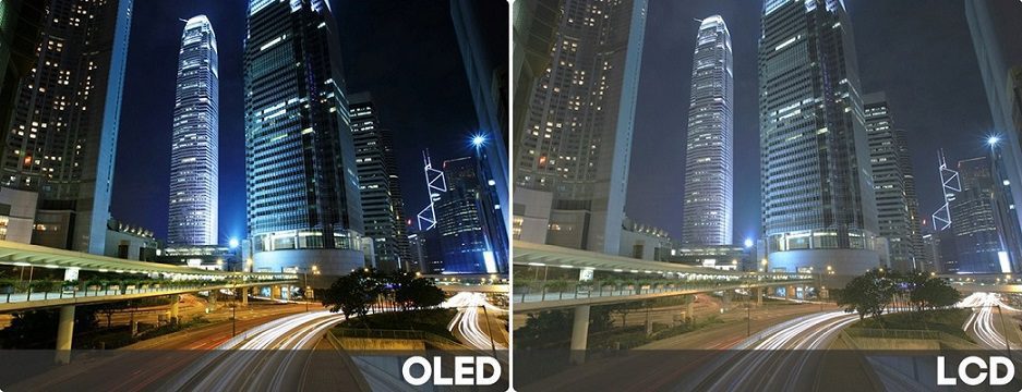 so sánh độ đen sâu tivi led và oled
