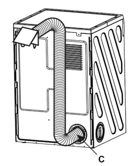 Hướng dẫn gắn ống thông hơi máy sấy quần áo Galanz