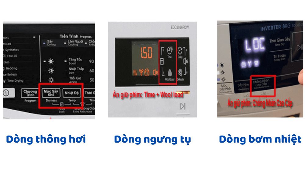 Cách Mở Khoá Máy Sấy Electrolux