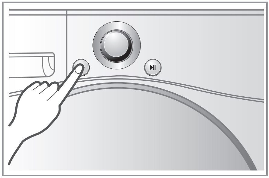 Hướng dẫn cách sử dụng máy sấy ngưng tụ LG - Bật công tắc.