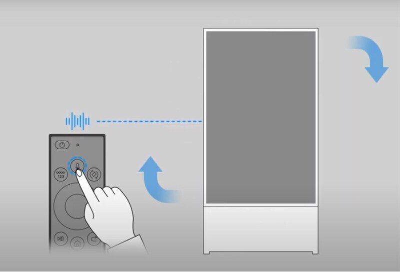 Xoay màn hình Dọc của tivi The Sero Samsung bằng trợ lý giọng nói