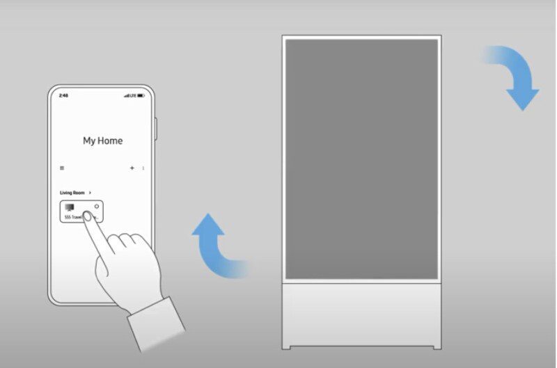 Cách xoay màn hình của tivi The Sero bằng ứng dụng SmartThings