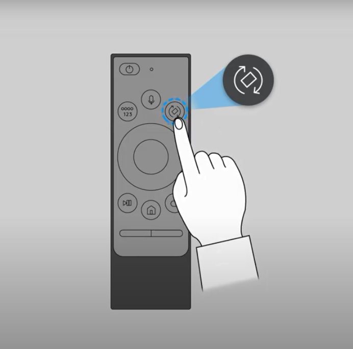 Cách xoay ngang màn hình tivi Samsung The Sero bằng remote
