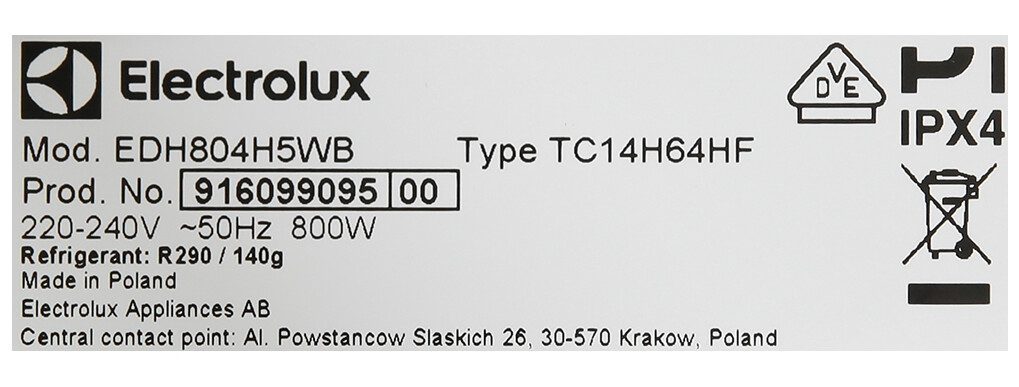 Công Suất Tiêu Thụ điện Máy Sấy Quần áo Electrolux