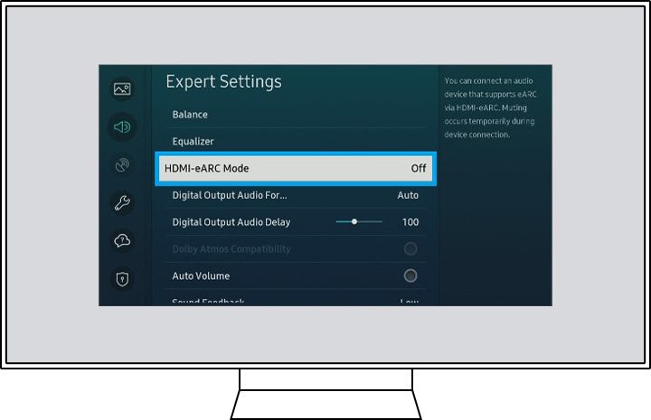 Chế độ HDMI eARC - Hướng dẫn cách thiết lập eARC trên tivi Samsung