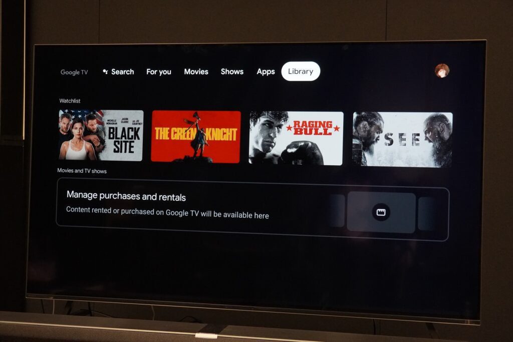 Sony A80J Danh sách theo dõi Google TV