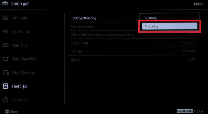 Chọn thủ công Chọn thủ công