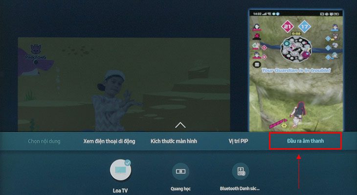 Đầu ra âm thanh-Cách sử dụng tính năng chia đôi màn hình tivi Multi View