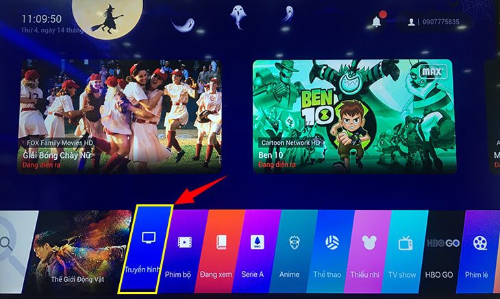 cách sử dụng ứng dụng FPT play trên Smart tivi LG