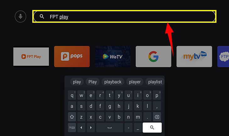 Nhập tên ứng dụng vào khung tìm kiếm Nhập tên ứng dụng vào khung tìm kiếm