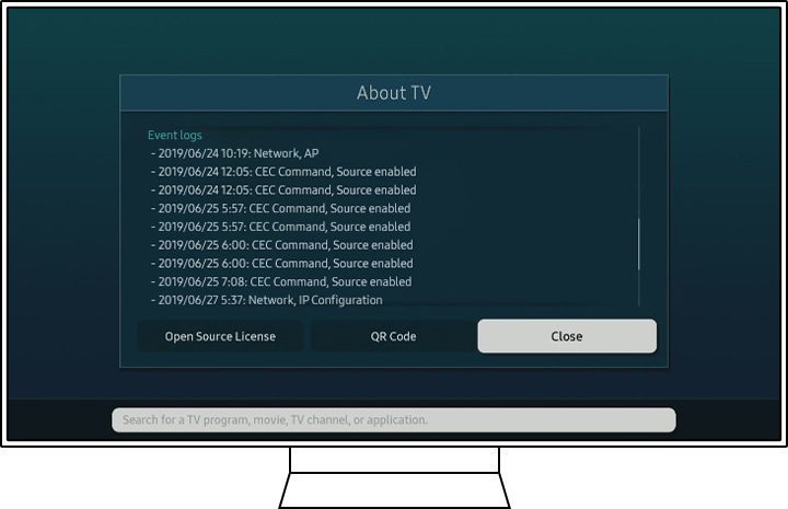 Lệch CEC xuất hiện trong lịch sử nhật ký là lý do khiến Tivi Samsung tự bật liên tục