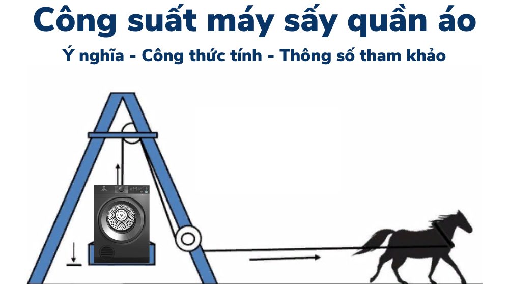 tổng hợp công suất máy sấy quần áo nhiều loại