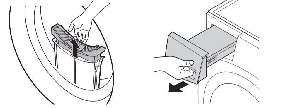 Kiểm tra bộ lọc và hộp chứa nước cẩn thận Hướng dẫn thao tác sử dụng máy sấy LG Heatpump