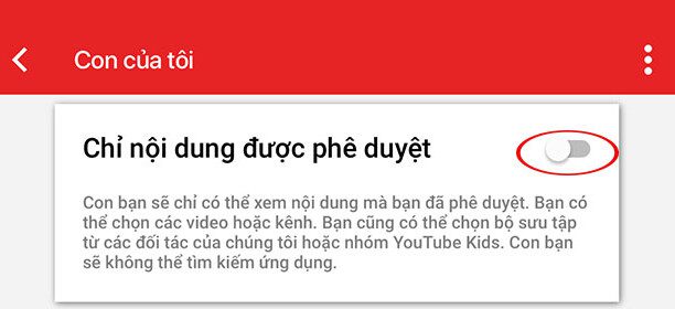 Hướng dẫn thiết lập các kênh được lựa chọn hiển thị trên Youtube Kids