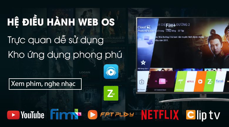 TV LG C2 sử dụng hệ điều hành webOs với giao diện thông minh