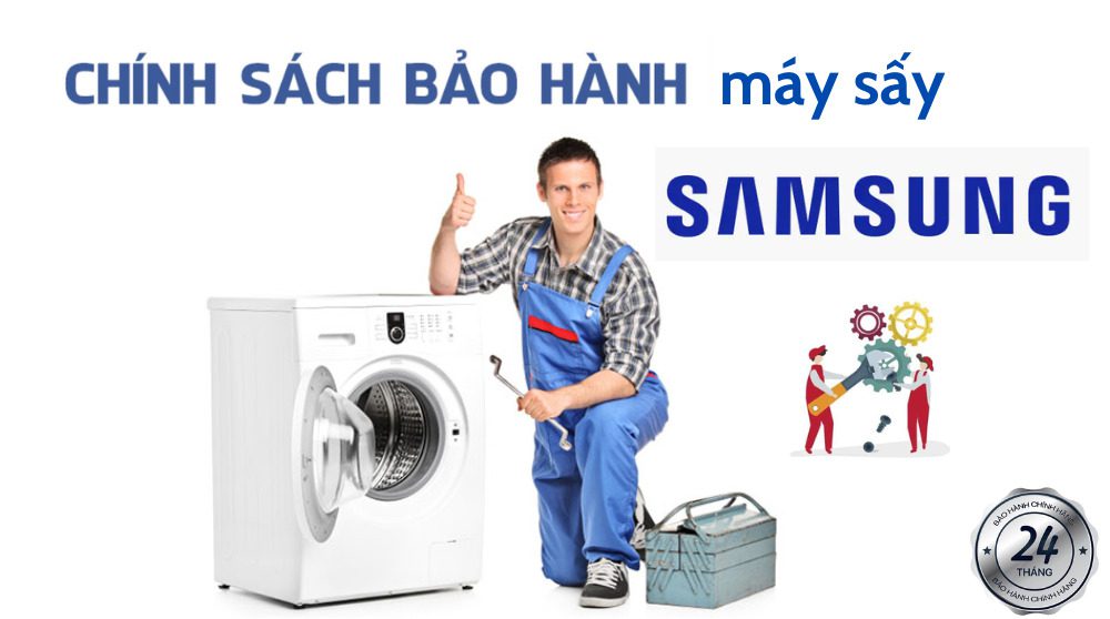 chính sách bảo hành máy sấy quần áo samsung