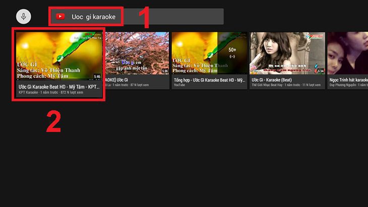 Bước 3: Gõ theo cú pháp tên bài hát karaoke, sau đó chọn bản beat mà mình thích là xong.