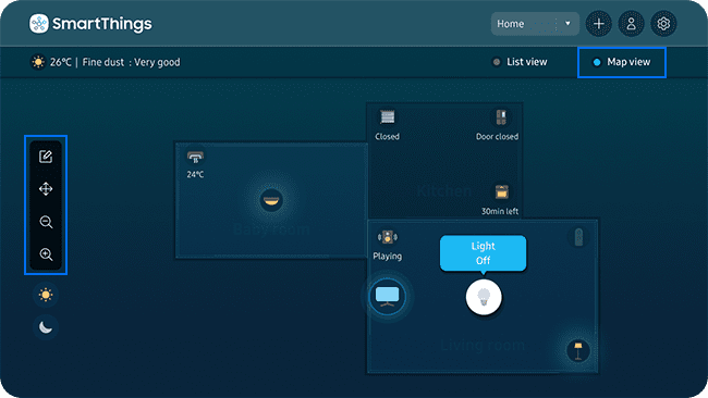 map view on tv screen