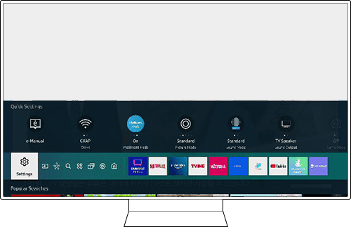 giao diện menu tivi Samsung