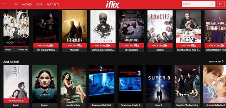 Ứng dụng iflix - ứng dụng xem phim trên Smart TV Samsung có trả phí