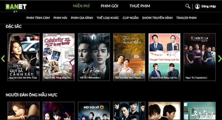 Ứng dụng Danet - web xem phim trên Smart TV Samsung