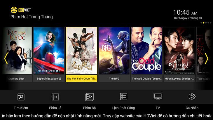 Ứng dụng HDViet (hay thường được viết là HD Việt) - web xem phim trên Smart TV Samsung