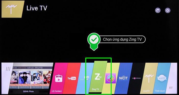 cài đặt ứng dụng Zing TV